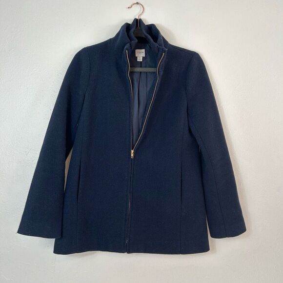 J. Crew factory village coat in navy size 0 - Picture 3 of 10